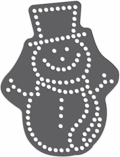 Rhinestone Genie Snowman 5 inch Magnetic Rhinestone Template, Black