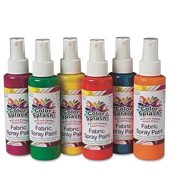 Color Splash!A Fabric Spray Paint Assortment, 4 oz. (Pack of 6)