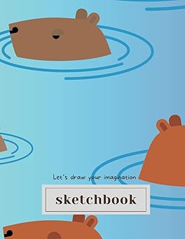 Sketchbook: Patterns Capybara onsen Cover, Blank Dot Gird Patterns for Sketching, Drawing, Whiting, Journaling & Doodling (8.5 x 11) inches, 120 pages)