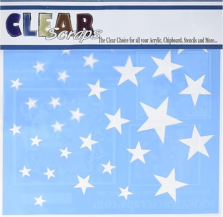 Clear Scraps Stars Stencils, 12 by 12