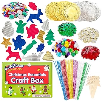 READY 2 LEARN Christmas Crafts - Christmas Essentials Craft Box - 8 Top Selling Christmas Craft Supplies - 5,000+ Pieces for Christmas Arts and Crafts