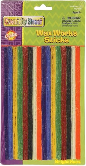 Creativity Street 4170 Wax Works Strips Bright Hues Colors 48 Pieces (CKC4170)