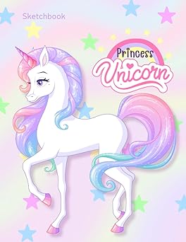 SKETCHBOOK UNICORN LOVER PRINCESS UNICORN: Sketchbook for Writing and Drawing, Painting, Sketching or Doodling, Large for Girls and Unicorn Lover ... - 120 Pages Glossy Cover (Kids Drawing Books)