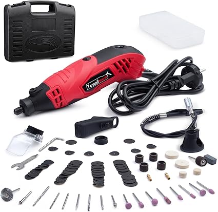 Rotary Tool Kit, Towallmark 1.5Amp Variable Speed Power Rotary Tool with Flex Shaft, 88pcs Accessories & 4 Attachments, Perfect for Crafting and DIY Projects -Cutting, Wood Carving, Engraving, Sanding