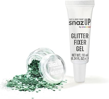 Snazaroo Bio Glitter Kits, 10ml (.34-oz) Tub, Green