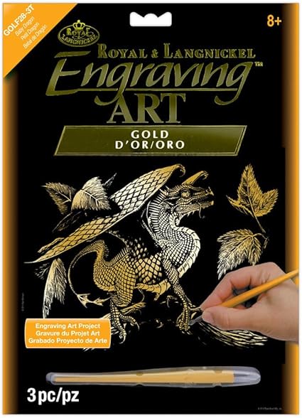 Royal Brush GOLDFL-28 Foil Engraving Art Kit, 8 by 10-Inch, Baby Dragon