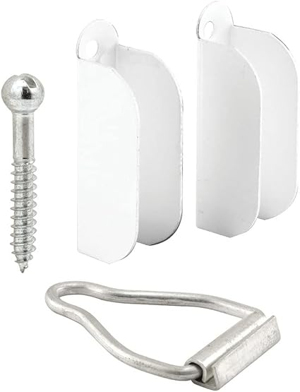 Make-2-Fit PL 8103 Set, 1-9/16 in. x 1-1/2 in, for Use with Double Hung 2 Hangers and 1 Latch, White