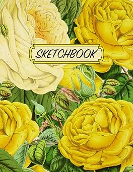 Floral Sketchbook: Large Blank Paper Drawing Notebook for Art, Doodling, and Designing | Pastel Botanical Design Sketching Journal for Adults and Kids| 100 Pages 8.5