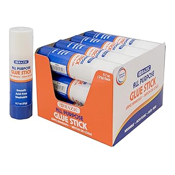 BAZIC Premium Glue Stick 21g/0.7 Oz, Multi-Purpose Acid Free, Glue Sticks, for Photos Paper Kids Art Craft at School Home Office, Total 1-Count