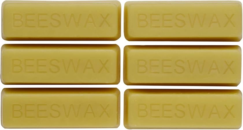 NATURAL APIARY - 100% General Use Beeswax Bars - 6 x 1oz Bars - DIY Projects, Candle Making, Furniture Polish, Crafts