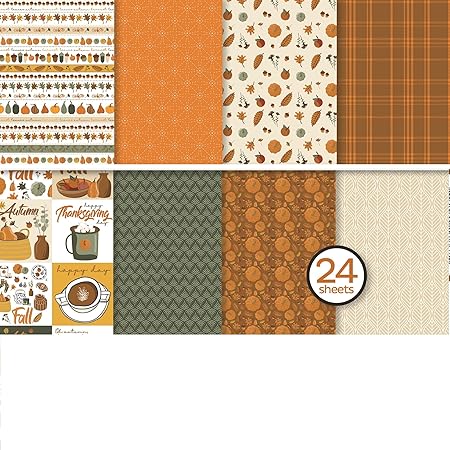 Reminisce Cozy Fall 6x6 Scrapbook Paper Pad, White