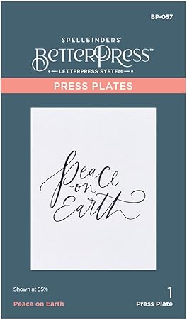 Spellbinders Peace on Earth Press Plate, Metal