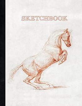 Sketchbook Standing Horse: 120 pages Unlined Drawing Notebook, 8.5x11 Large Sketch Book for Doodling or Sketching