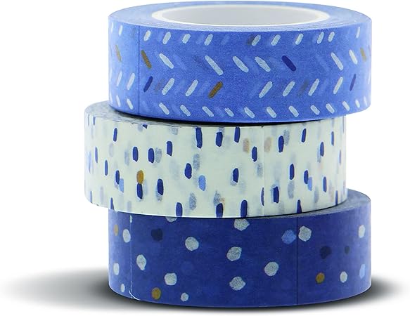 Filofax Accessory, Indigo Collection, Washi Tape, Set of Three (B132765)