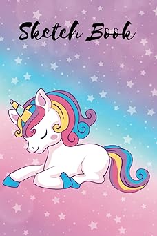 Mini Sketchbook Unicorn: For Ideas, Drawing & Doodles & More, Mini-Sketch Pad (6 x 9 inches), Cute Unicorn - [Professional Binding]