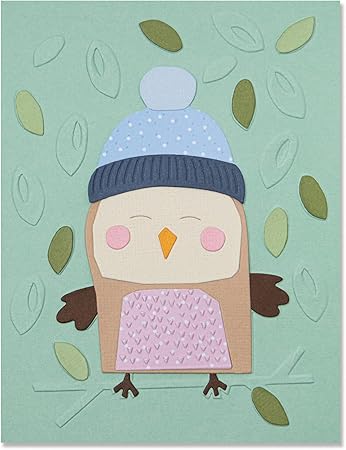 Sizzix Sizzx Impresslits Embossing Folder Cozy Owl by Jennifer Ogborn | 665966 | Chapter 3 2022, Multicolor