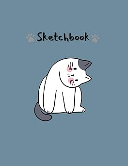 Sketchbook: Cute cat cover with premium white blank page for drawing (Size 8.5 x 11 inches)