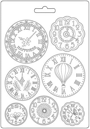 Stamperia Soft Mould-Create Happiness-Welcome Home-Clocks, 0, A5