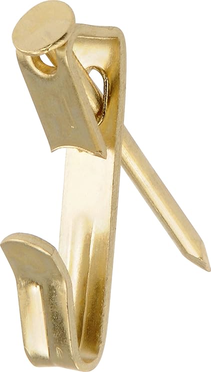 Hillman 122306 Brass Conventional Picture Hanger 6 Pack 30lb,Gold