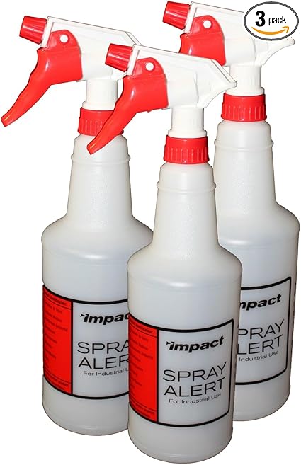 Impact 5024SS Alert System Spray Bottles, 24oz, 11-Inch x3.5-Inch, 3/PK, Natural