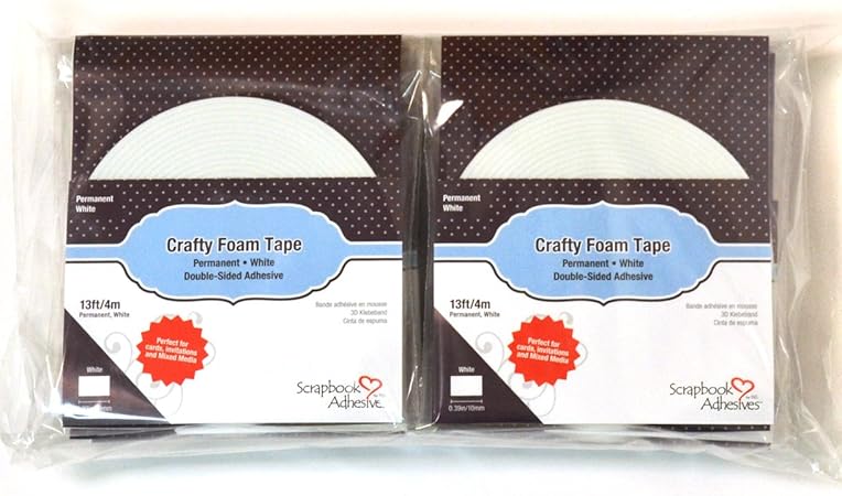 Scrapbook Adhesives by 3L 01618-MP 3L Scrapbook Adhesives Crafty Foam Tape, 1/2