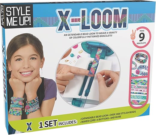 Style Me Up: X-Loom, Kids DIY Bracelet Weaving, Make Up tp 9 Bracelets, Provides Hours of Creative and Enjoyable Entertainment, for Ages 8 and up