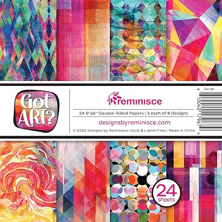 Reminisce 6x6 Got Art Scrapbook Paper Pad, White