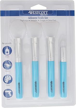 Westcott 00507 Silicone Tools Set for Crafting, 4 Piece