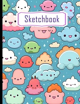 Sketch Book: Kawaii Aesthetic Drawings, Artistic Notebook for Sketching, Big Size 8.5x11 Inches, 120 Pages