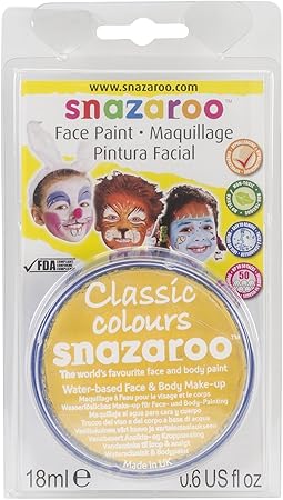 Reeves Snazaroo Face Paint, 18ml, Bright Yellow