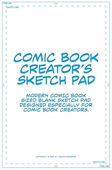 Comic Creator's Sketch Pad: Modern Comic Book sized blank sketch pad designed especially for Comic Book creators