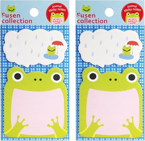 Wrapables Talking Animal Memo Bookmark Sticky Notes (Set of 2), Frog