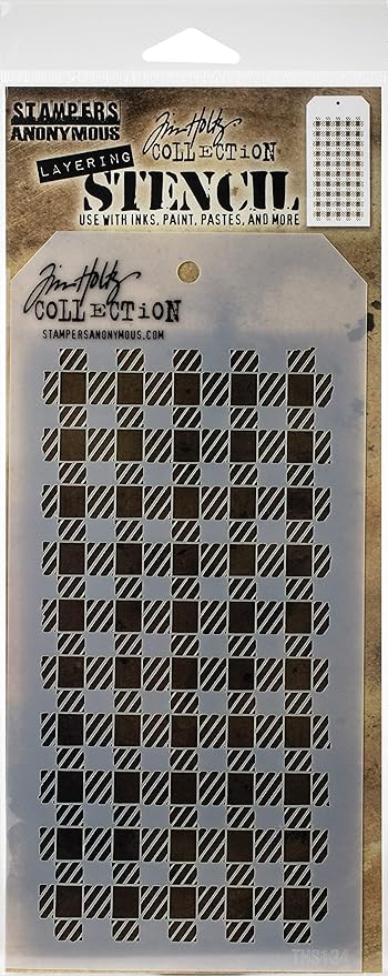 Tim Holtz - Stampers Anon LAYERED STENCIL GINGHAM