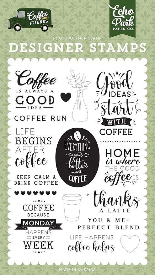 Echo Park Paper Company Coffee Run Set Stamp