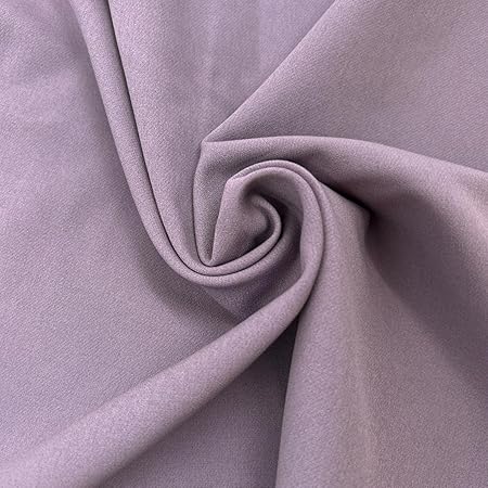 Texco Inc Solid Color Polyester Spandex 4-Way Twill Stretch Work Clothes, Formal Wear, and DIY Projects/Apparel Fabric, Lavender 3 Yards