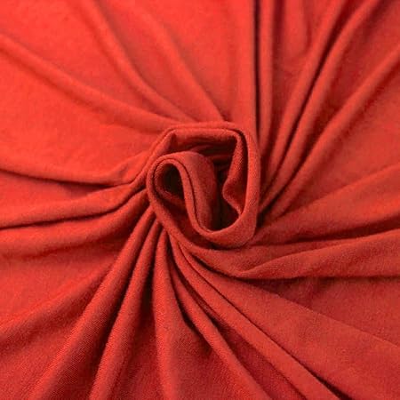 Texco Inc Stretch Rayon Spandex Jersey Knit (200 GSM)-Maternity Apparel, Home/DIY Fabric, Red Scarlet 1 Yard