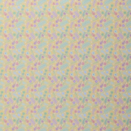 Mook Fabrics Cotton 2024 Spring Flowers, Yellow 15 Yard Bolt