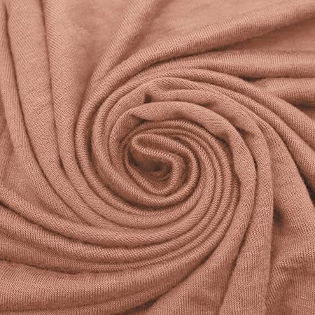 Stylish Fabric Solid Color Heavy Rayon Spandex Jersey Knit Fabric/ 4-Way Stretch-(180GSM)/ DIY Projects, Coral Dusty 1 Yard