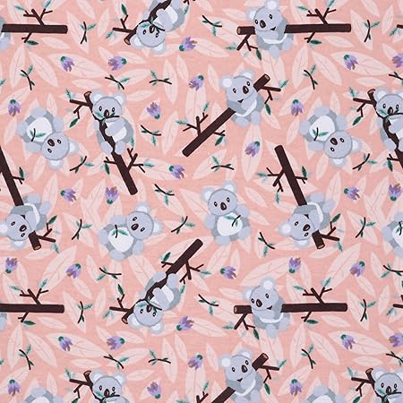 Mook Fabrics Flannel PRT Koala, Coral 15 Yard Bolt