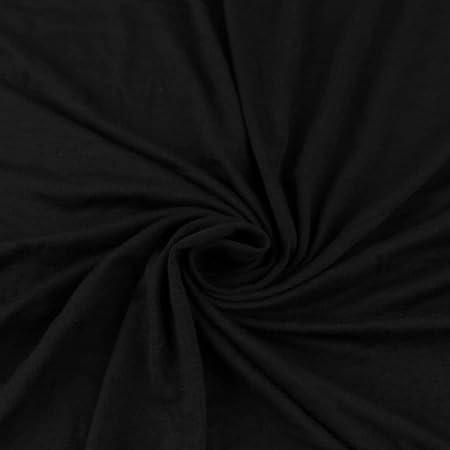 Stylish Fabric Solid Color Heavy Rayon Spandex Jersey Knit Fabric/ 4-Way Stretch-(180GSM)/ DIY Projects, Black 3 Yards