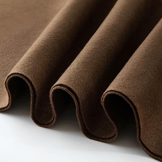 HAOFEIJH Felt Fabric 36 * 36 Inch Wide 1.6mm,Fabric Sheets Soft Woven Acrylic Craft Fabric for DIY Craftwork Sewing Patchwork,Craft Felt(Brown）