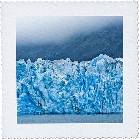 3dRose qs_87536_3 Alaska, Glacier Bay National Park, McBride Glacier - US02 JGI0236 - Jerry Ginsberg - Quilt Square, 8 by 8-Inch