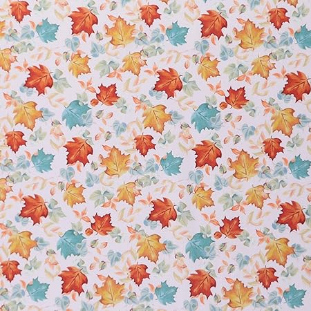 MOOK FABRICS Cotton 2024 Falling Leaves, Ivory 15 Yard Bolt