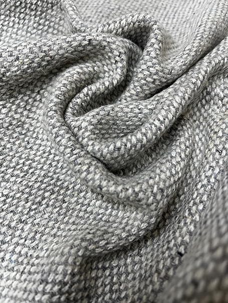 Tuva Textile Bolt of Real Quality (TWEEDS) Coating Wool Fabric, Color. Multi Color Grays (Light & MED Grays) 3 Yard pre Cut