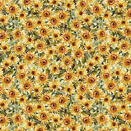 Michael Miller Golden Sunflowers, Gold 15 Yard Bolt