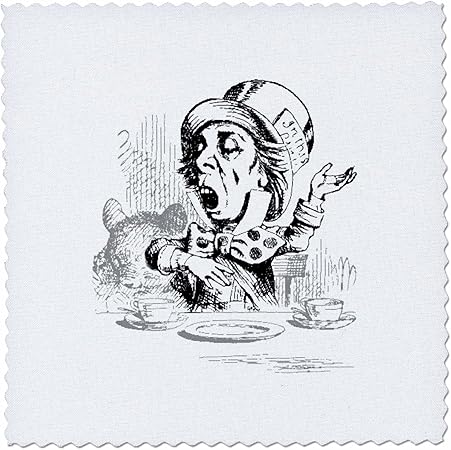 3dRose Print of Mad Hatter from Alice in Wonderland - Quilt Square, 12 by 12-Inch (qs_204167_4)