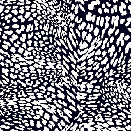 Texco Inc 100% Combed Quilting Prints Craft Cotton Apparel Home/DIY Fabric, White and Black CQ-281 1 Yard