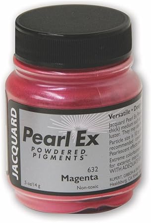 Pearl-Ex Pigment by Jacquard, Creates Metallic or Pearlescent Effect, .5 Ounce Jar, Magenta