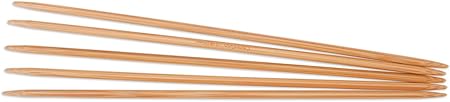 ChiaoGoo 8-Inch Double Point Knitting Needles, 5/3.75mm, Set of 5