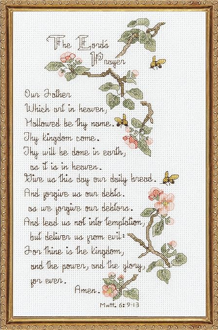 Janlynn Counted Cross Stitch Kit, The Lord's Prayer, Blue, By the yard